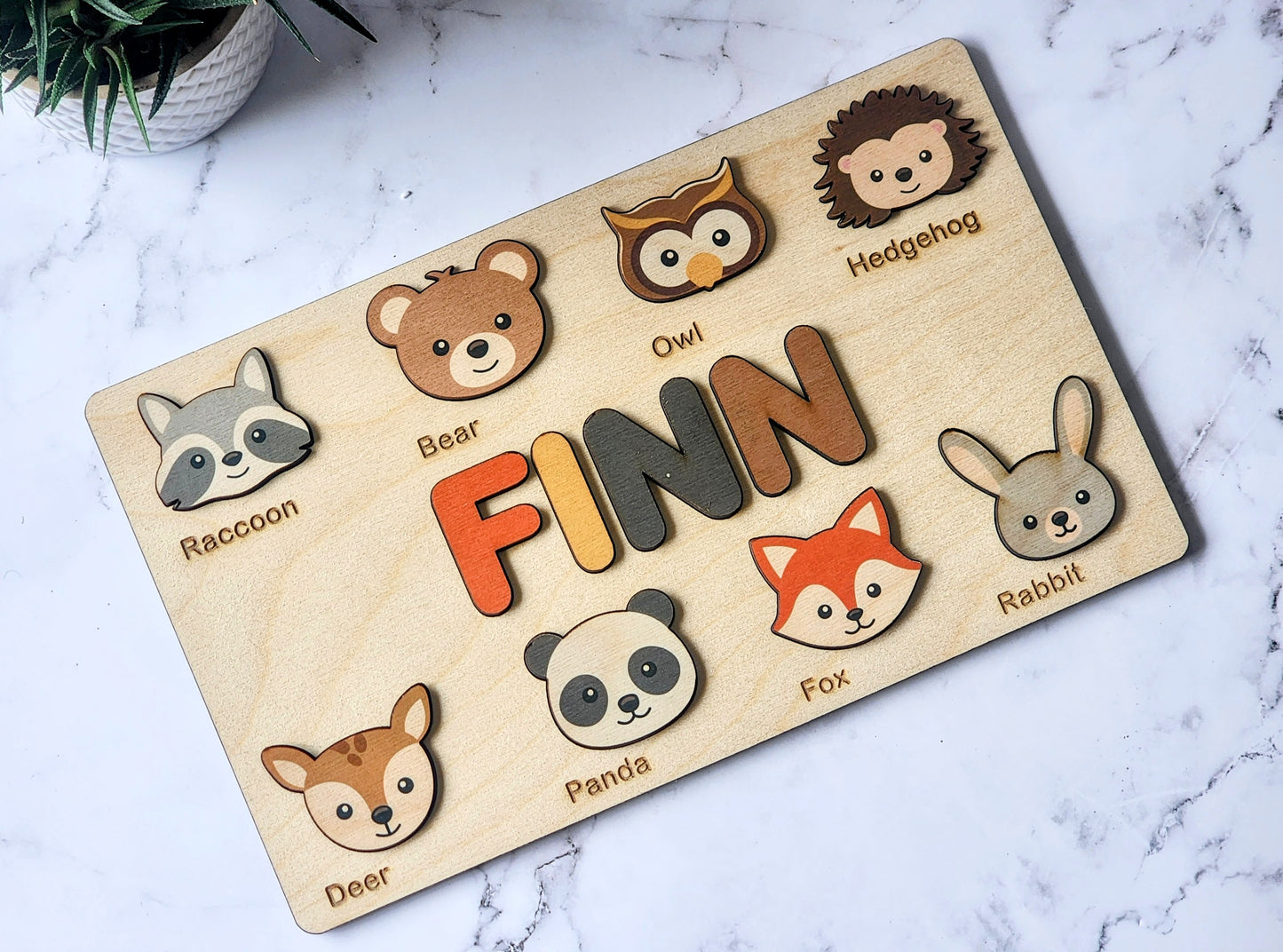 Woodland Baby Name Puzzle