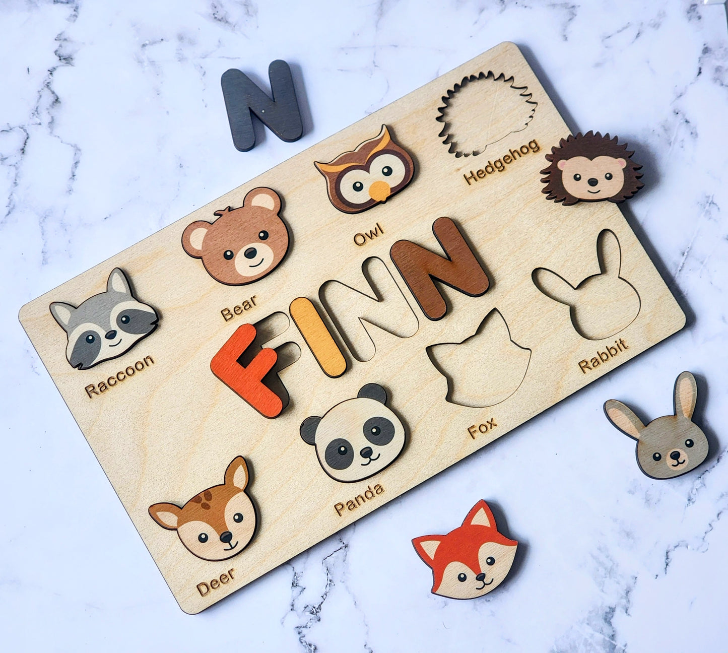 Woodland Baby Name Puzzle