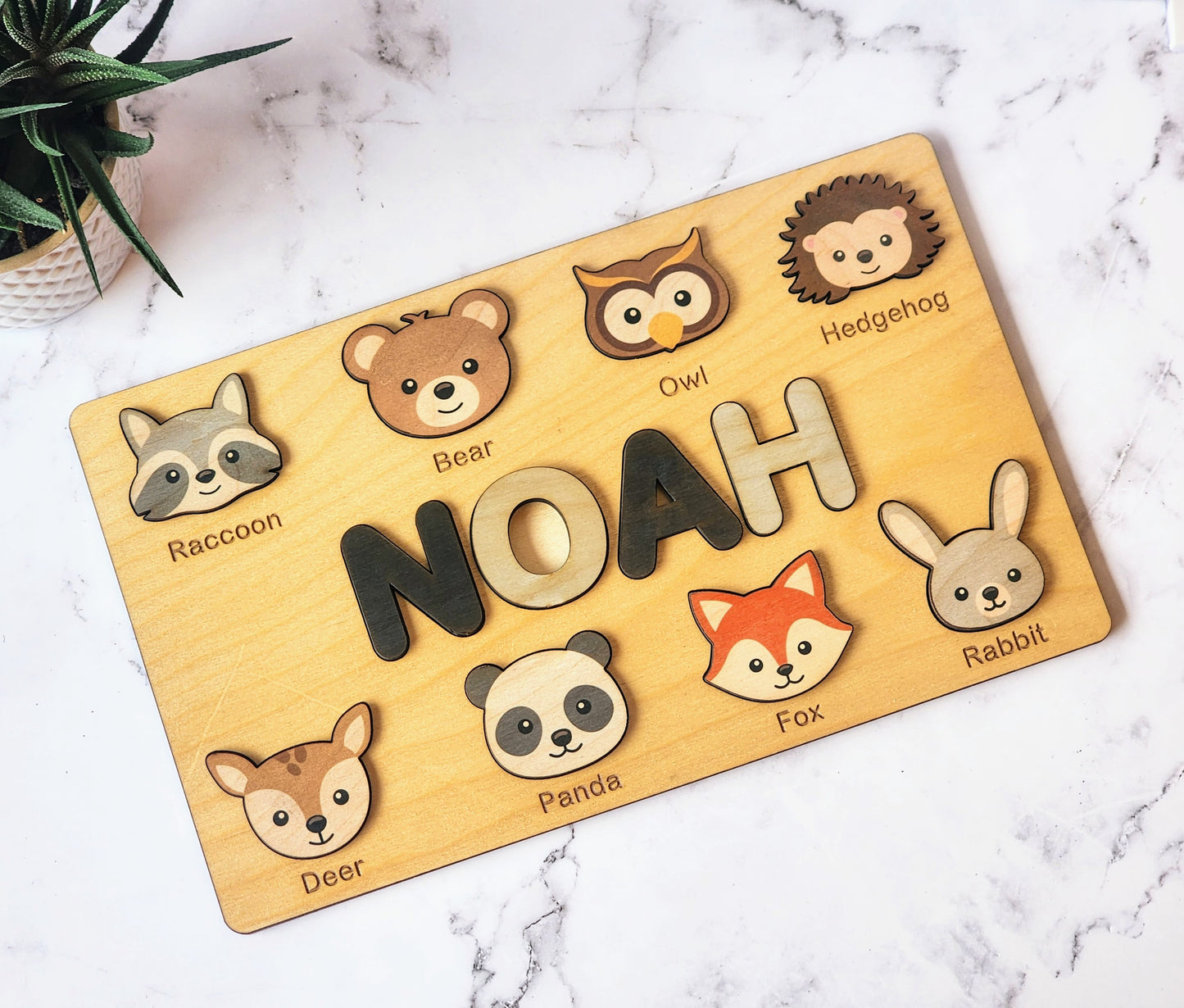 Woodland Baby Name Puzzle