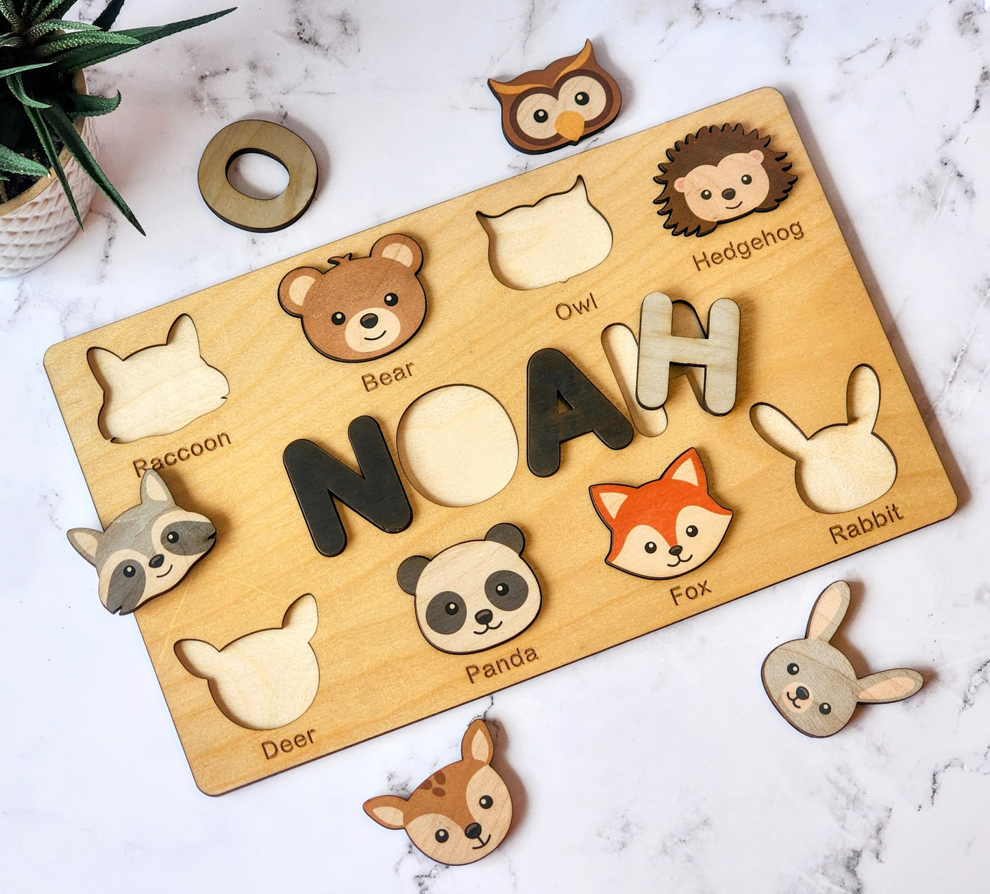Woodland Baby Name Puzzle