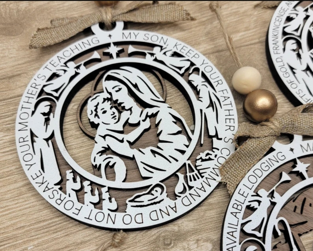 Christmas Story Nativity Ornaments