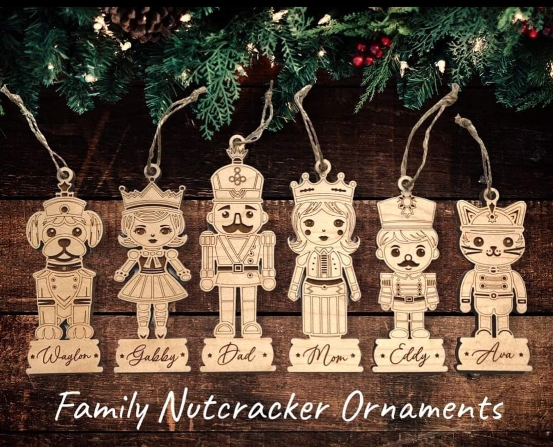Family of Nutcracker Ornaments
