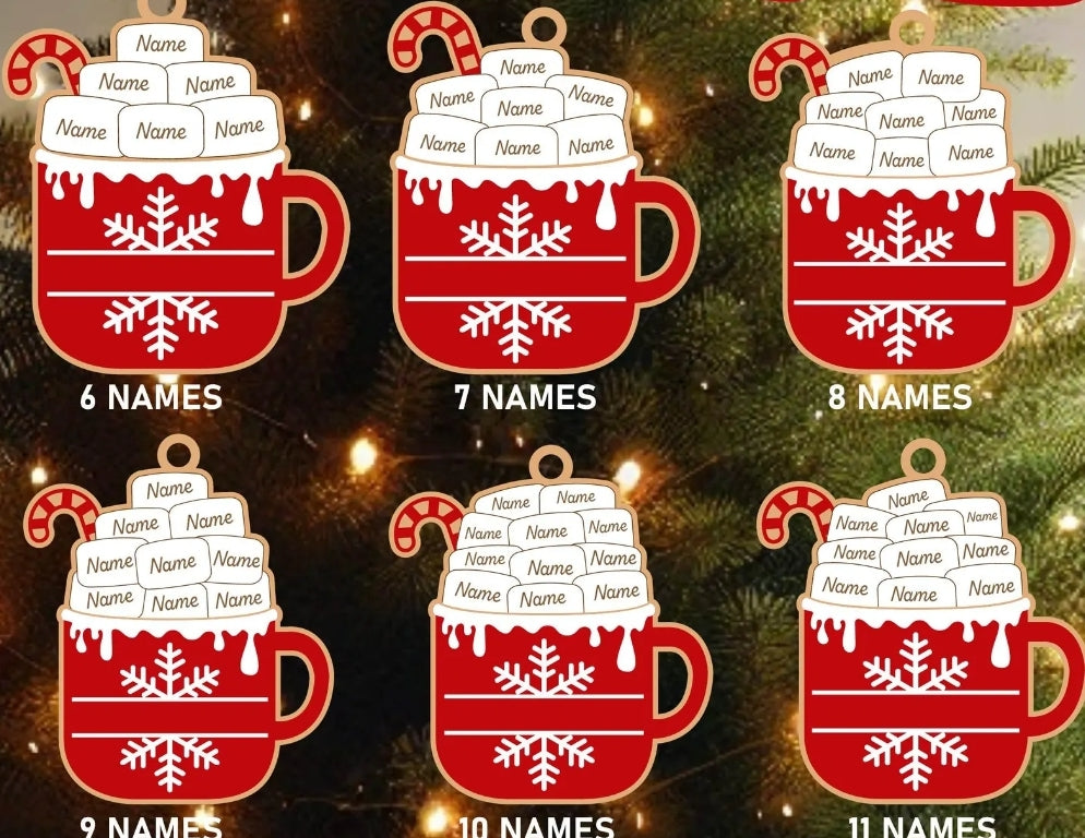 Family Hot Chocolate Ornament