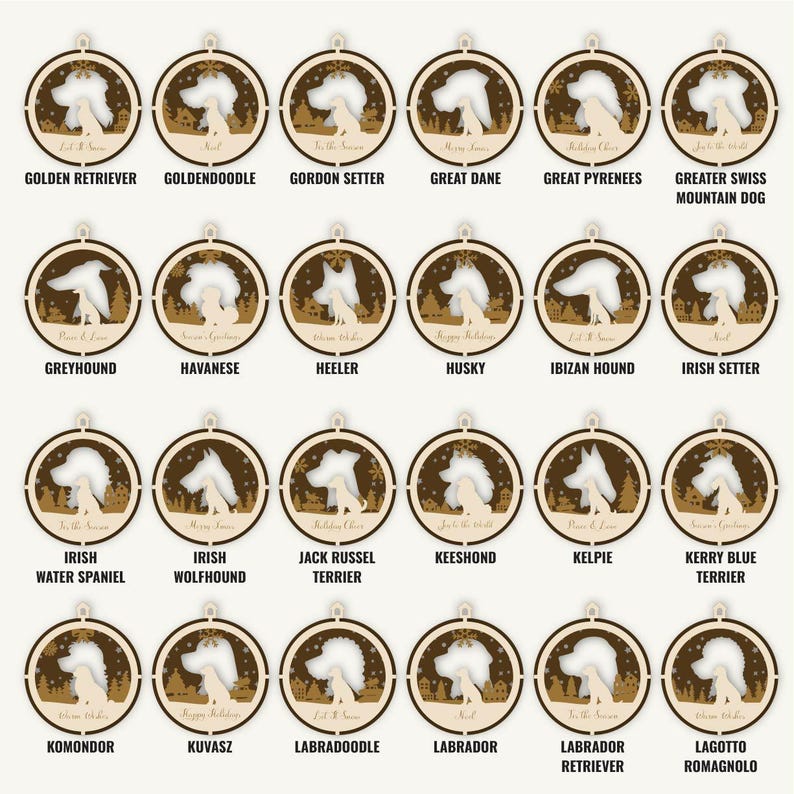 3D Dog Breed Ornaments