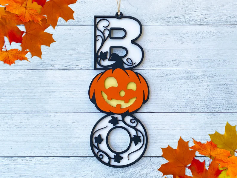 Pumpkin Boo Sign