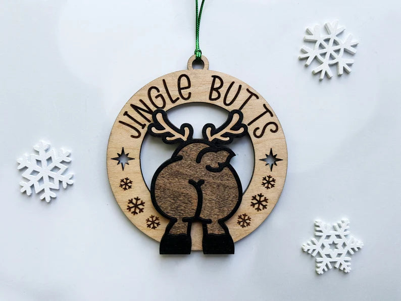 Jingle Butt Christmas Ornament