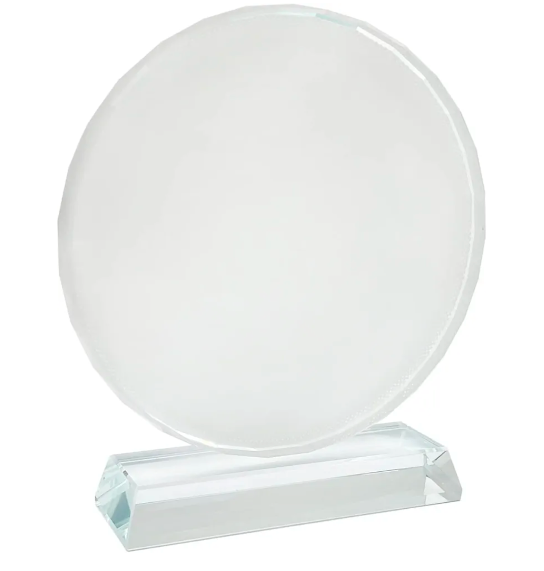 Glass Crystal Tabletop Photo Plaque