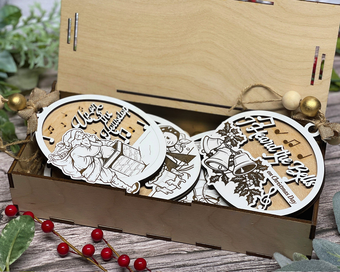 Classic Christmas Carol Ornament box set