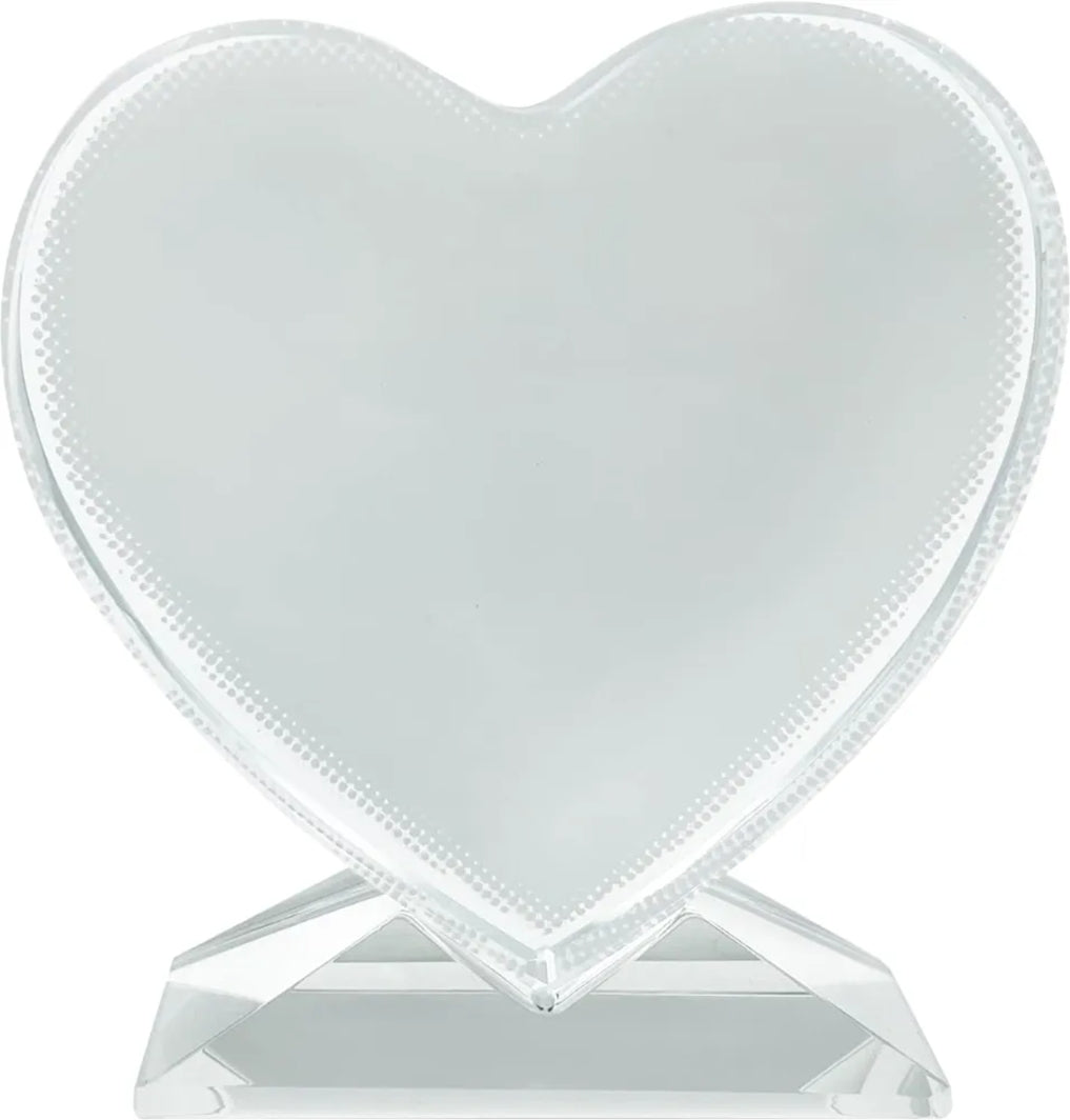 Glass Crystal Tabletop Photo Plaque