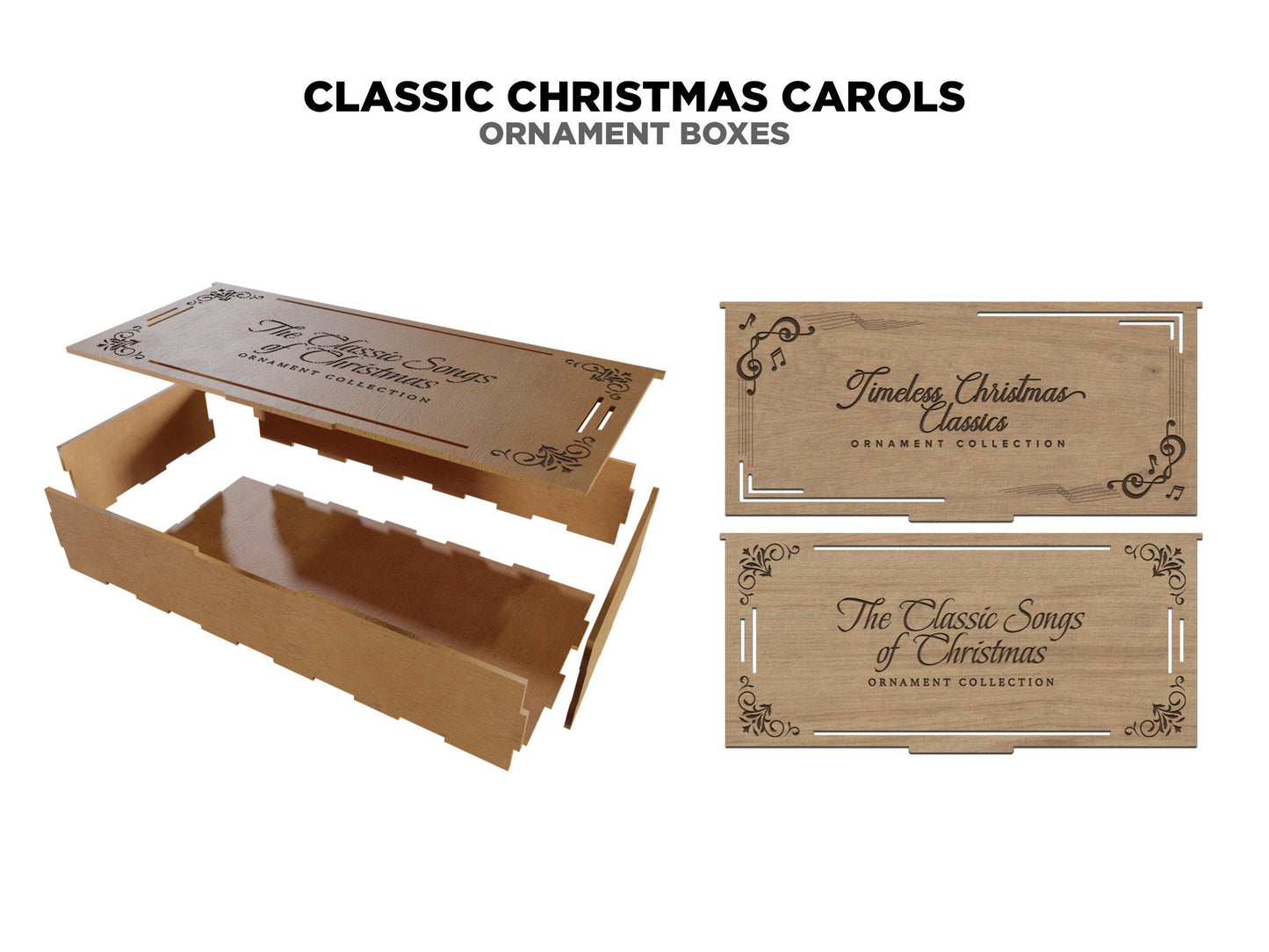 Classic Christmas Carol Ornament box set