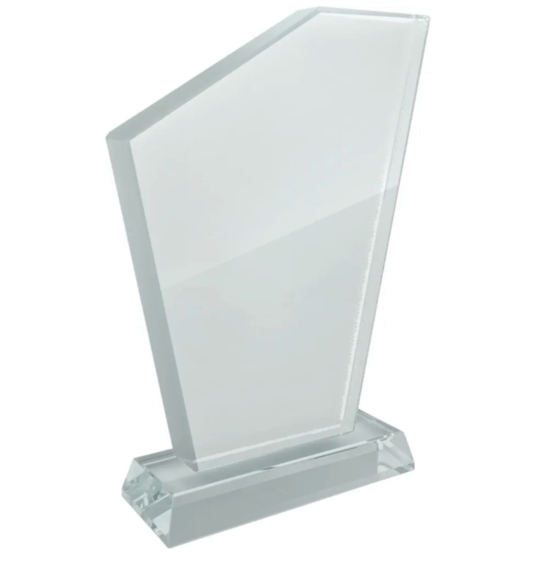Glass Crystal Tabletop Photo Plaque