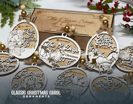 Classic Christmas Carol Ornament box set