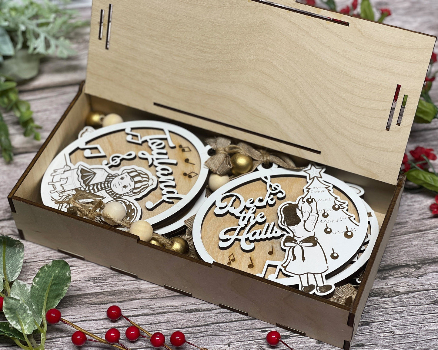 Classic Christmas Carol Ornament box set