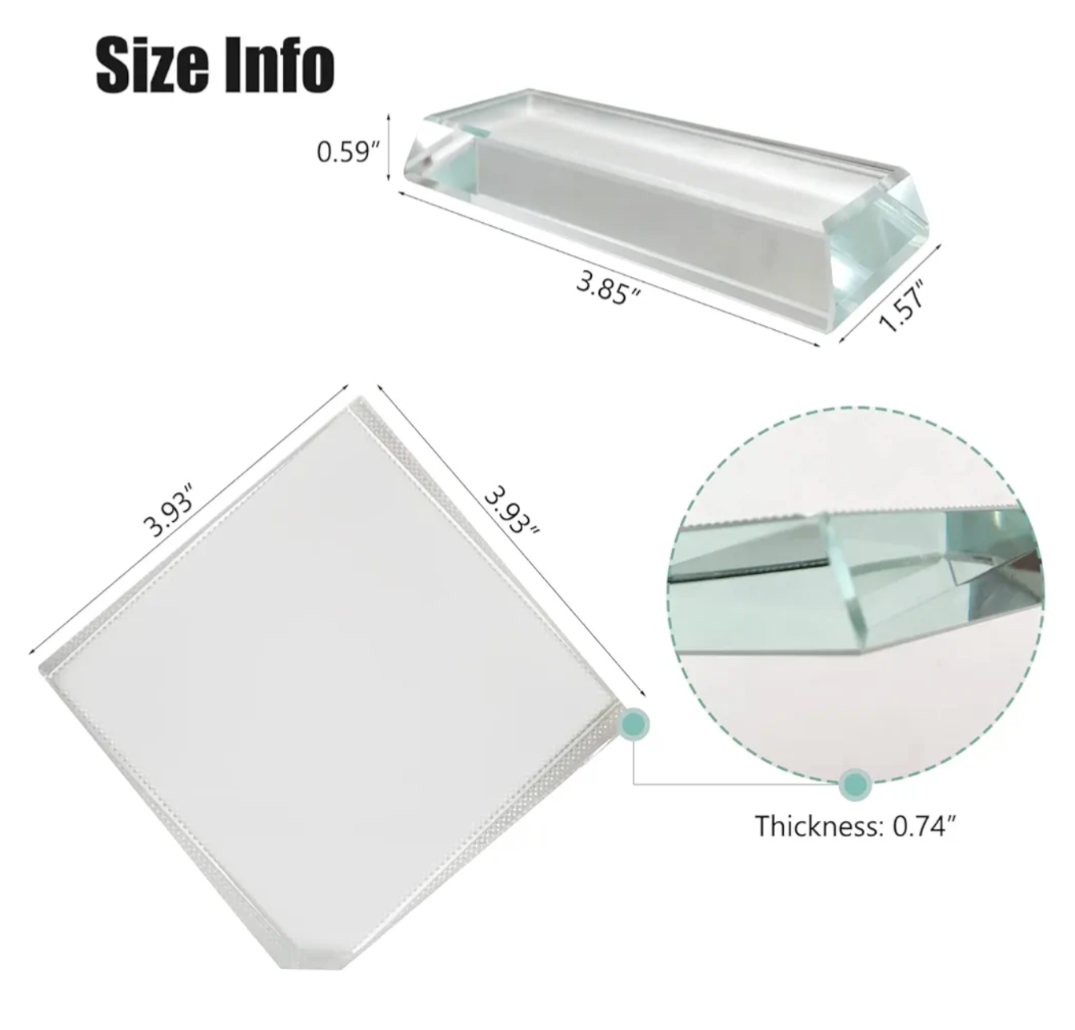 Glass Crystal Tabletop Photo Plaque