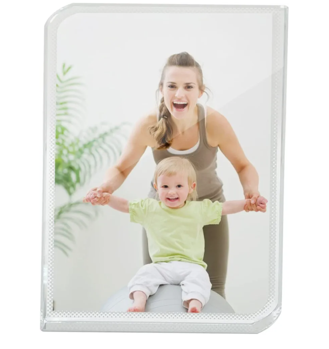 Glass Crystal Tabletop Photo Plaque