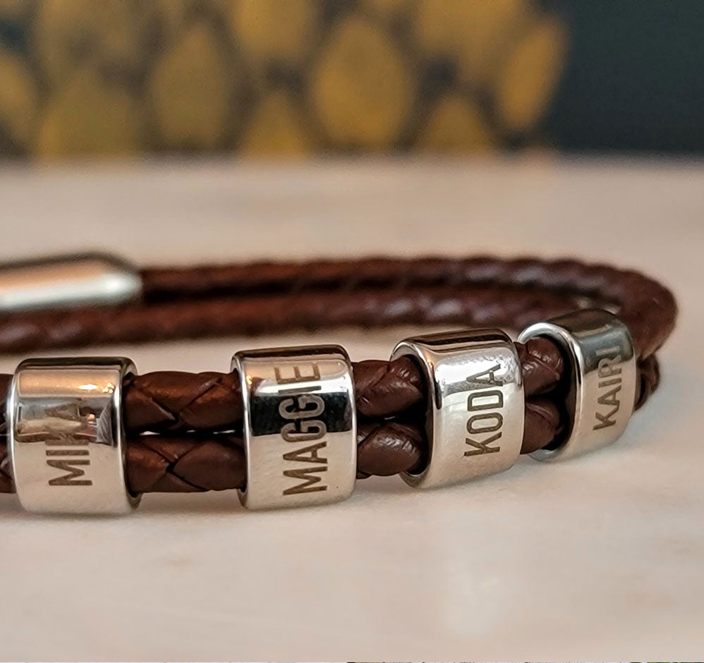 Personalized Leather Bracelet