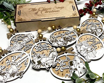 Classic Christmas Carol Ornament box set
